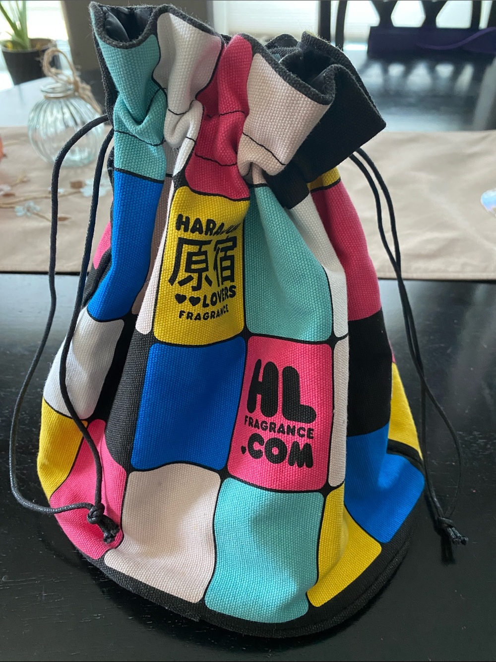 Harajuku Lovers Multicolor Patchwork Drawstring Pouch